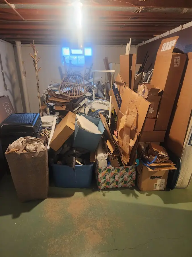 Roll-off dumpster container at job site for Roll Off Dumpster Rental in Spring Valley